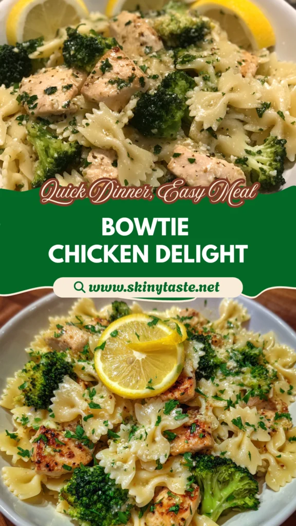 Zesty Cowboy Butter Lemon Bowtie Chicken & Broccoli Delight