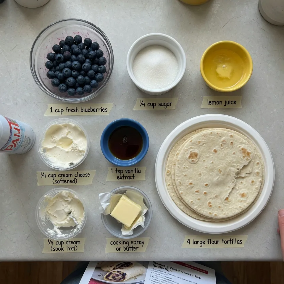 Air Fryer Blueberry Chimichangas