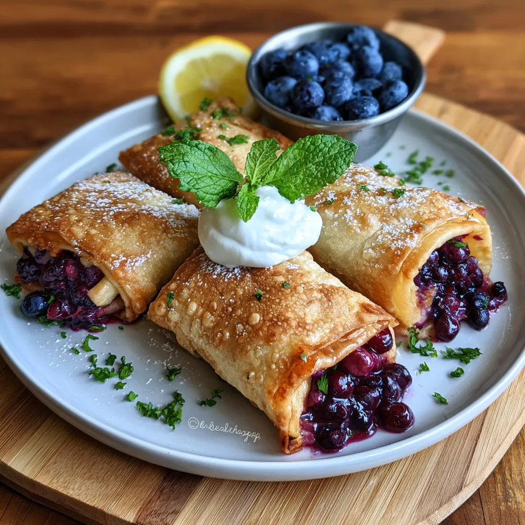 Air Fryer Blueberry Chimichangas