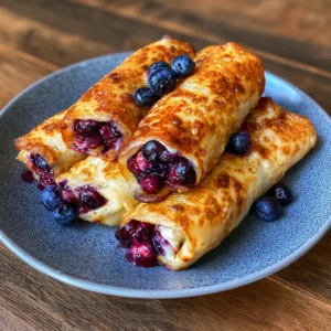 Air Fryer Blueberry Chimichangas