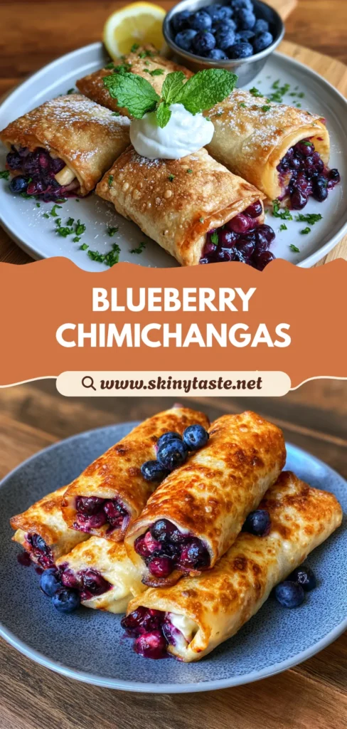 Air Fryer Blueberry Chimichangas
