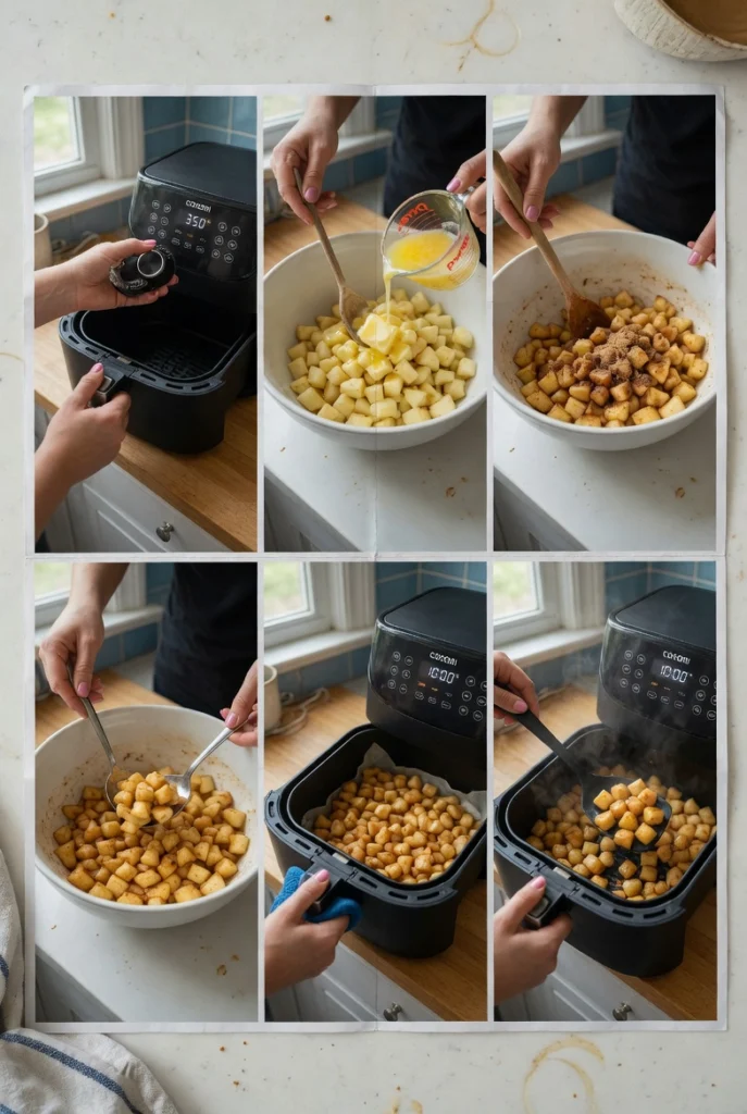 Air Fryer Cubed Cinnamon Apples
