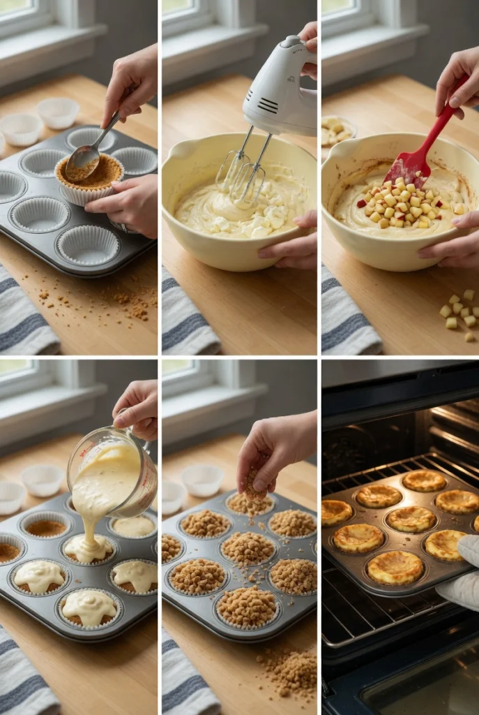 Apple Crisp Mini Cheesecakes