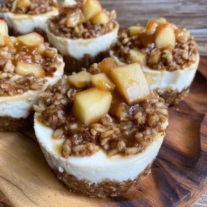 Apple Crisp Mini Cheesecakes