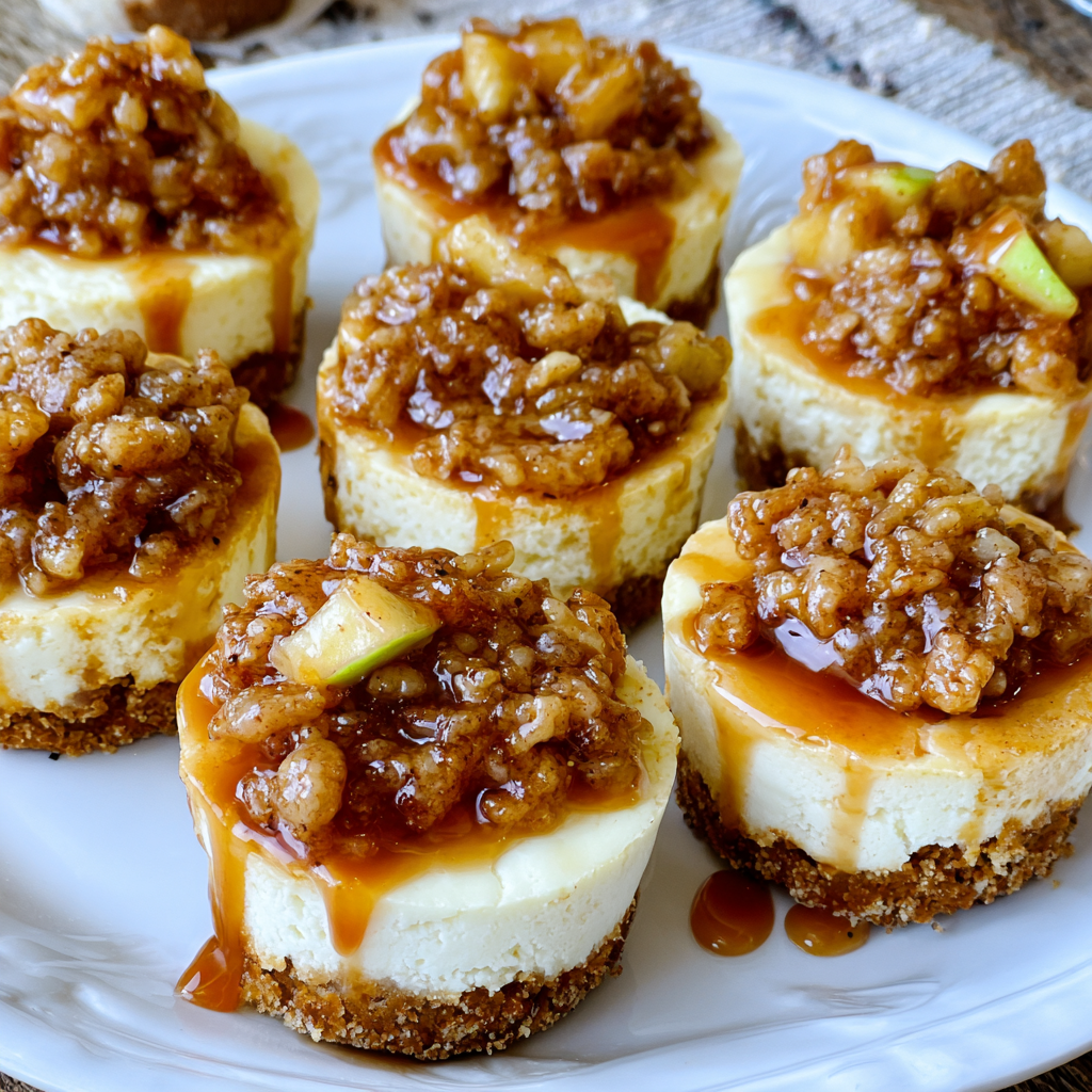 Apple Crisp Mini Cheesecakes