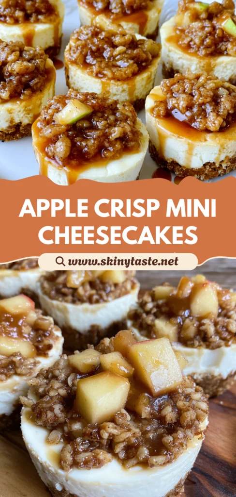 Apple Crisp Mini Cheesecakes