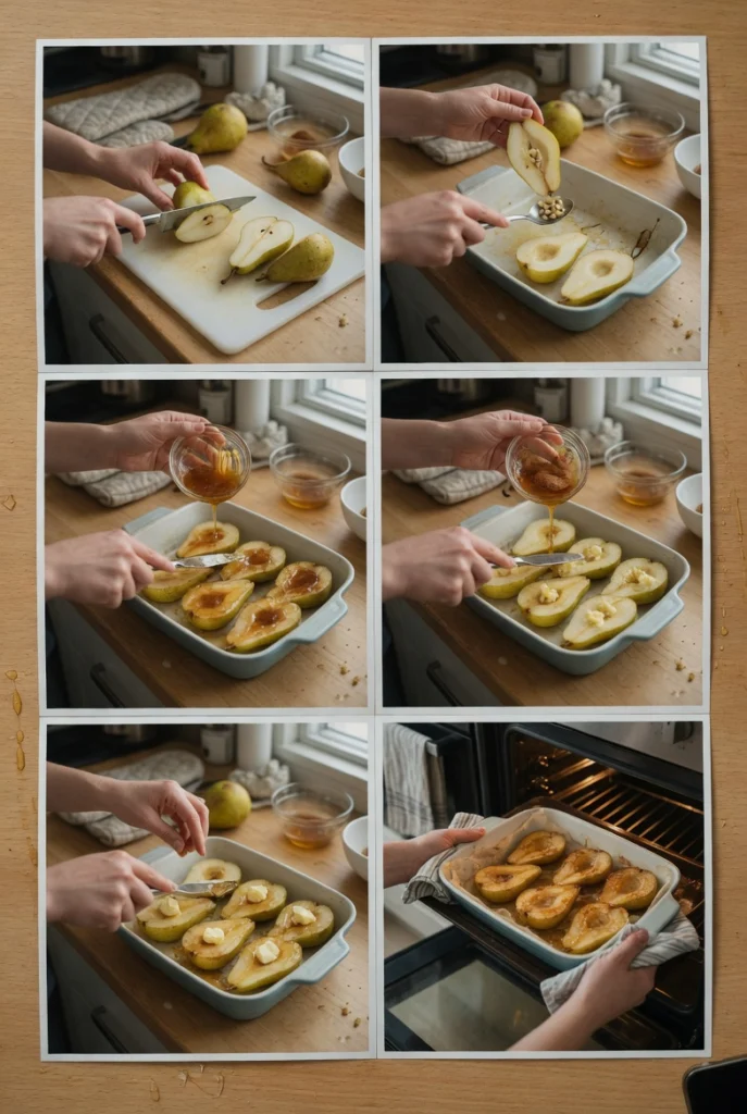 Baked Pears with Cinnamon & Honey
