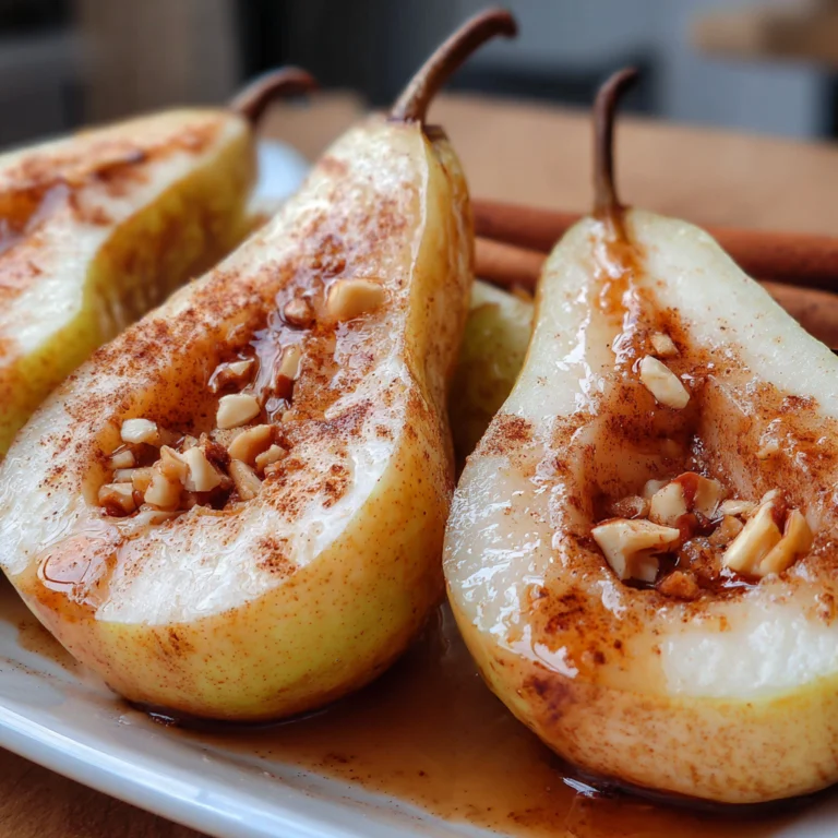Baked Pears with Cinnamon & Honey