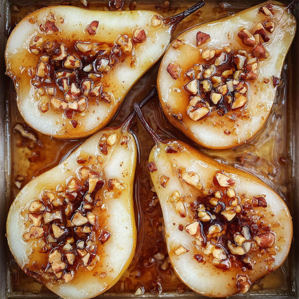 Baked Pears with Cinnamon & Honey