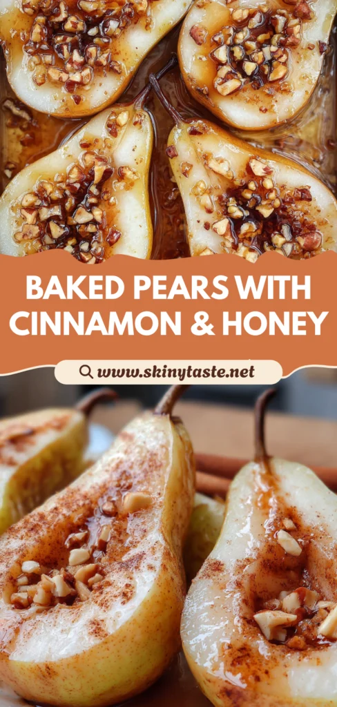 Baked Pears with Cinnamon & Honey