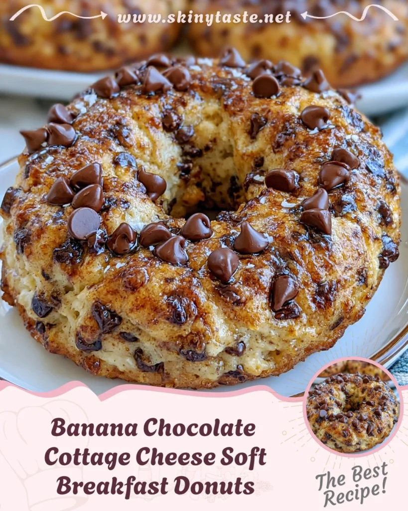 Banana Chocolate Cottage Cheese Soft Breakfast Donuts