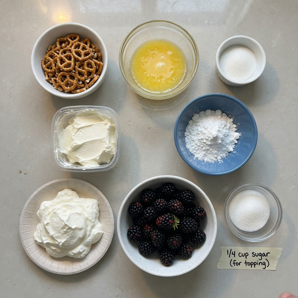 Irresistible Blackberry Pretzel Dessert Recipe – Easy Sweet Treat 7 Blackberry Pretzel Dessert