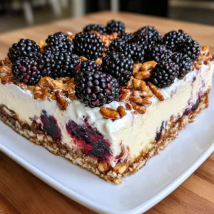 Blackberry Pretzel Dessert