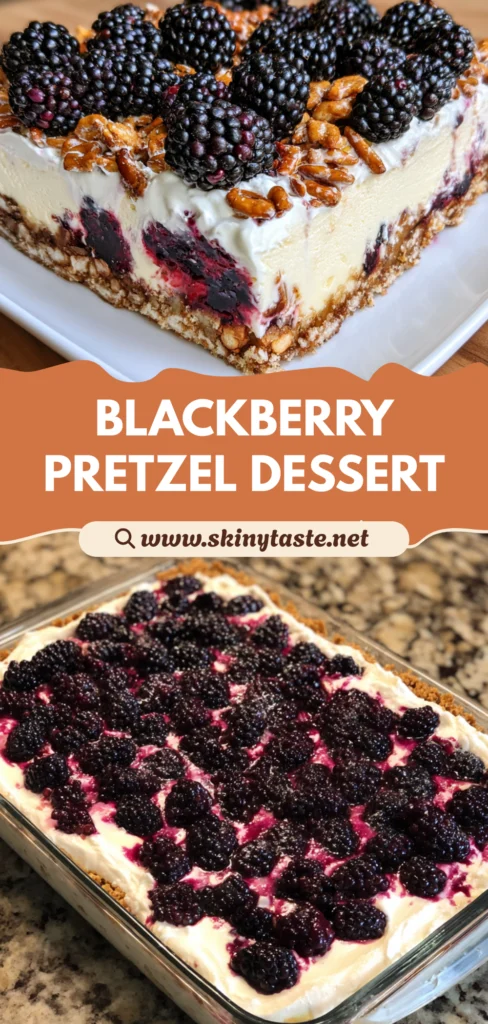 Irresistible Blackberry Pretzel Dessert Recipe – Easy Sweet Treat 10 Blackberry Pretzel Dessert