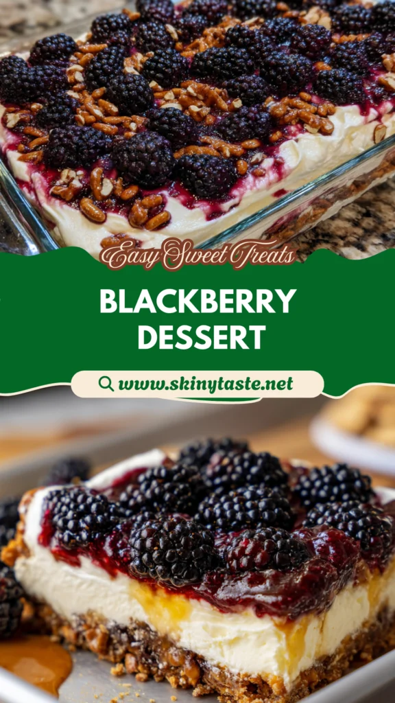 Blackberry Pretzel Dessert