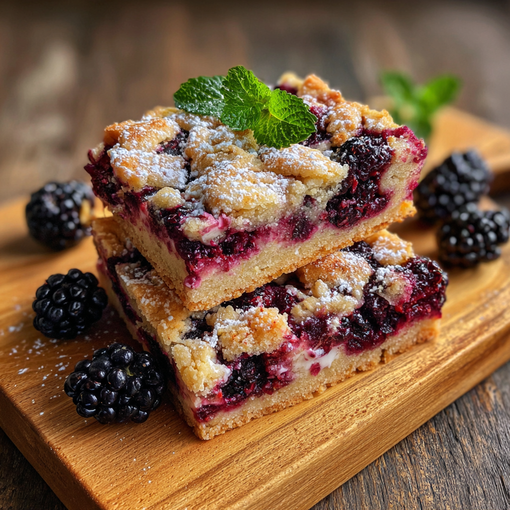 Blackberry Shortbread Wedges