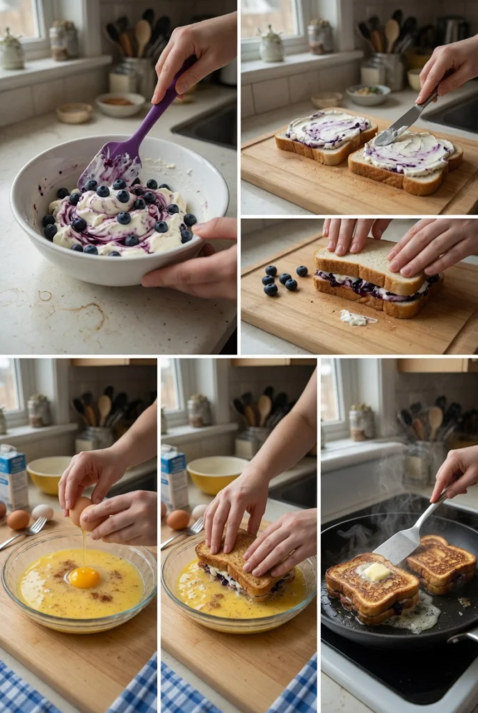 Blueberry Cheesecake Stuffed French Toast