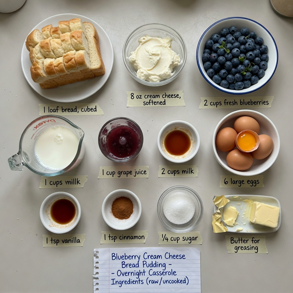 Blueberry Cream Cheese French Toast Casserole