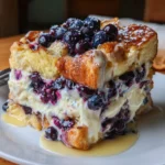 Blueberry Cream Cheese French Toast Casserole