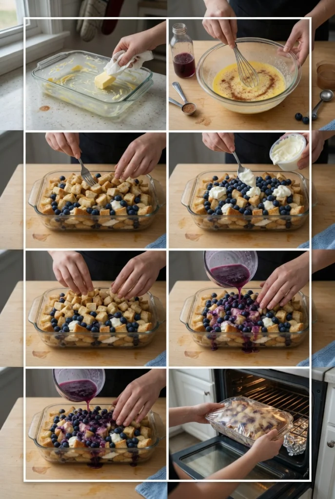 Blueberry Cream Cheese French Toast Casserole