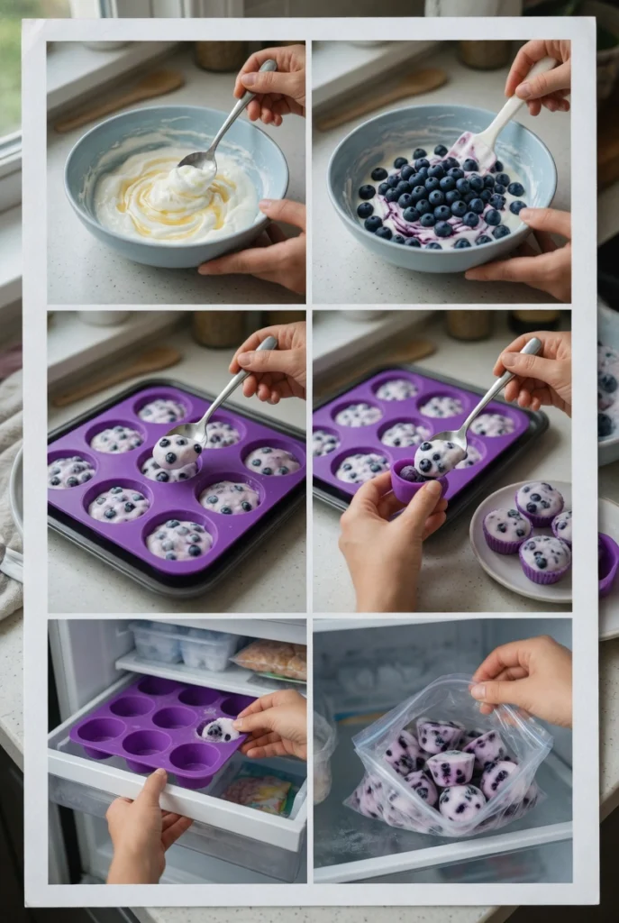 Blueberry Greek Yogurt Bites