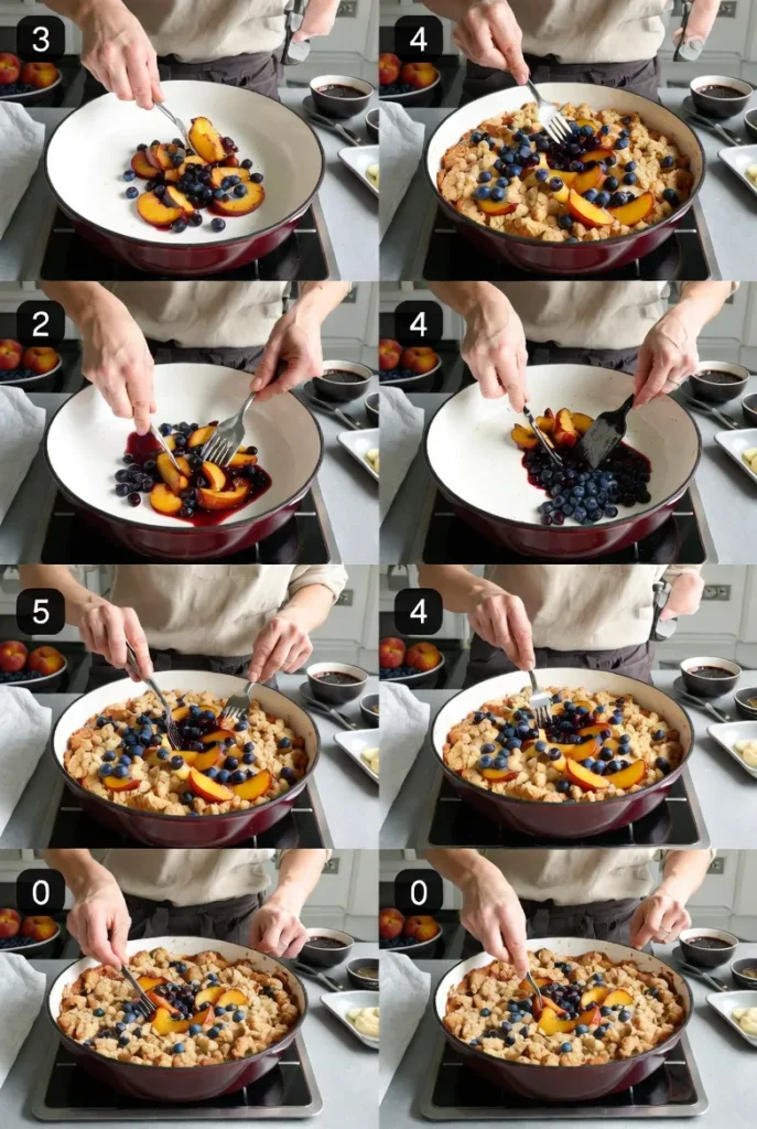 Blueberry Peach Crumble: Easy Summer Dessert with Crispy Topping 8 Blueberry Peach Crumble