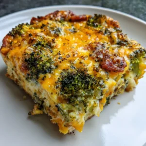Broccoli Cheddar Egg Bake