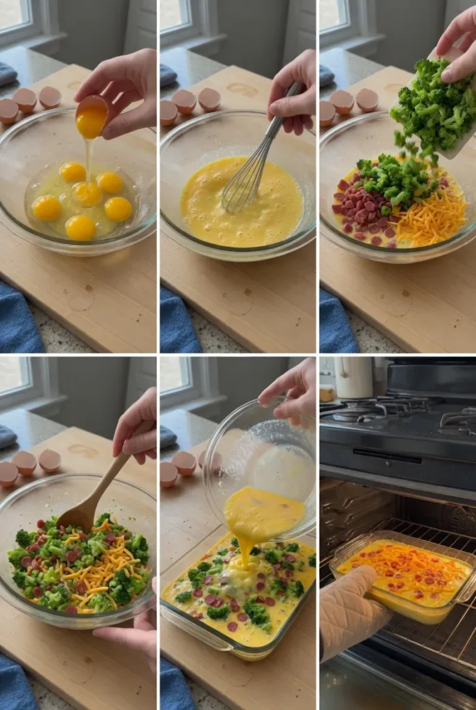 Broccoli Cheddar Egg Bake