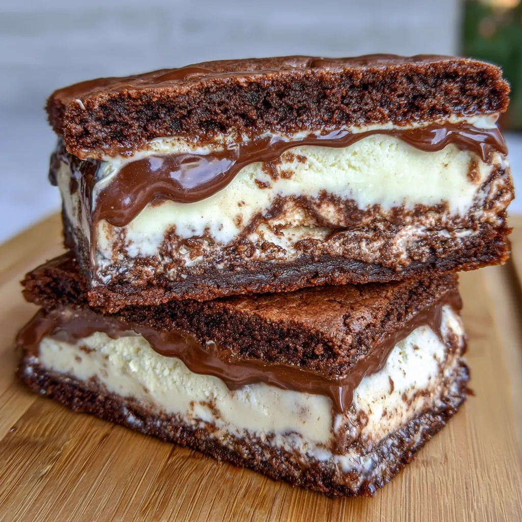 Brownie Ice Cream Sandwiches