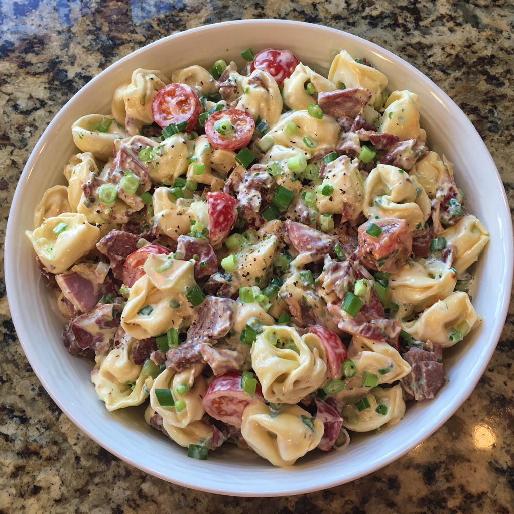 Cheddar Smoked Beef Ranch Tortellini Salad