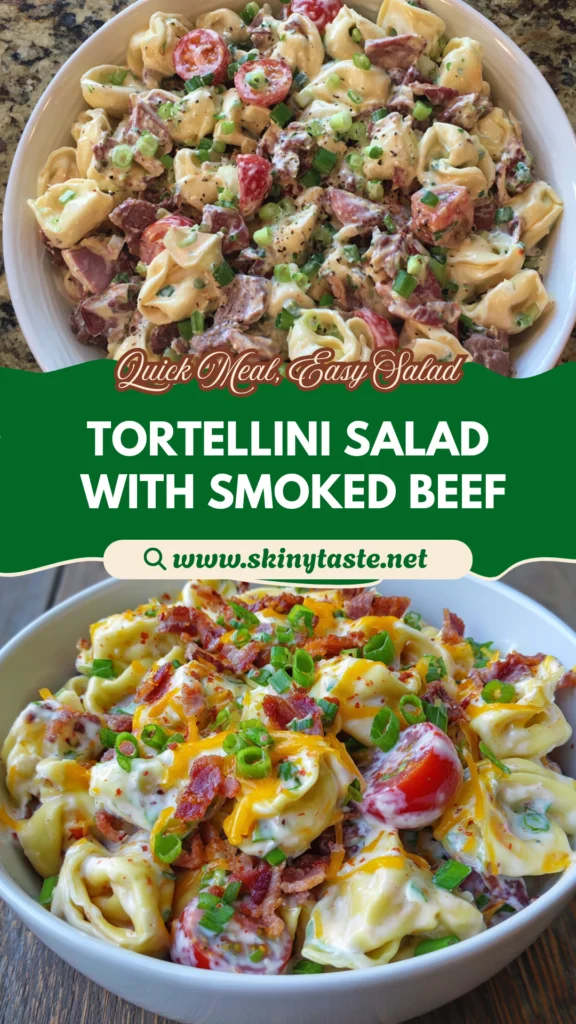 Cheddar Smoked Beef Ranch Tortellini Salad
