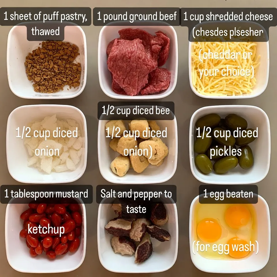 Cheeseburger Pockets: Quick & Tasty Puff Pastry Burgers for Dinner 7 Cheeseburger Pockets