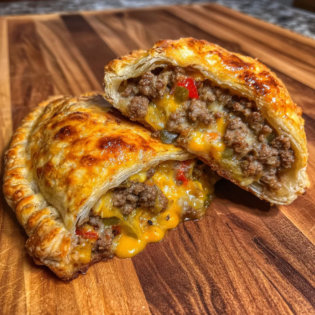 Cheeseburger Pockets: Quick & Tasty Puff Pastry Burgers for Dinner 9 Cheeseburger Pockets