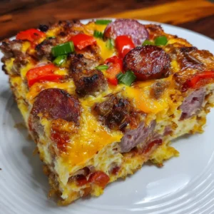 Cheesy 3-Meat Breakfast Casserole