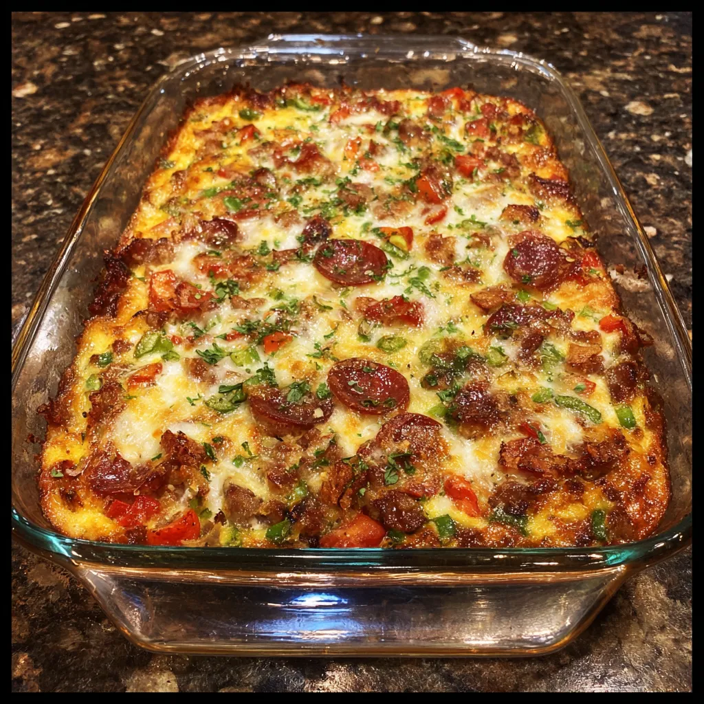 Cheesy 3-Meat Breakfast Casserole: Easy Hearty Recipe for Busy Morning 9 Cheesy 3-Meat Breakfast Casserole