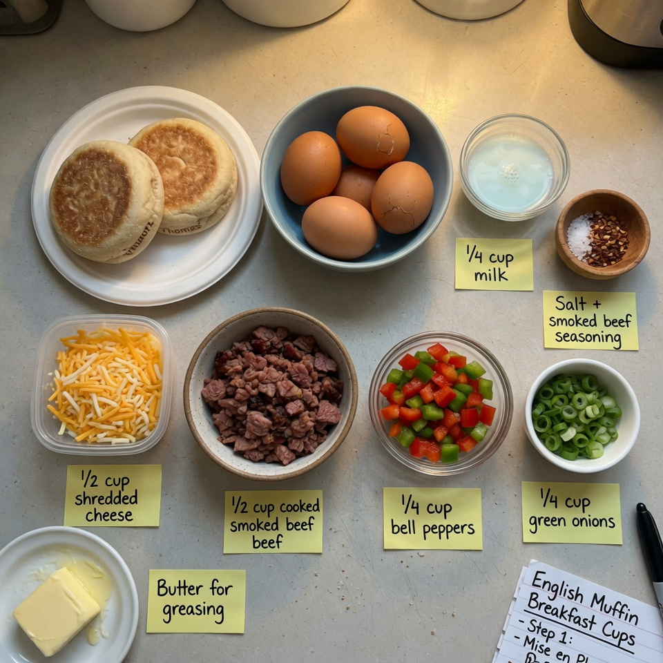 Cheesy English Muffin Breakfast Pizzas