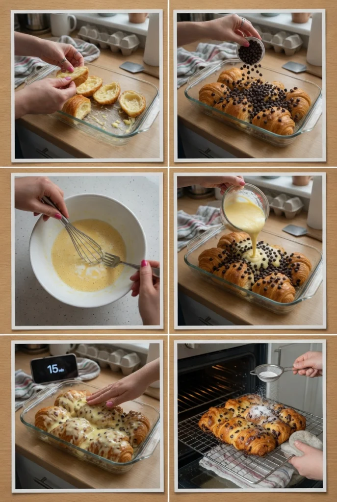 Chocolate Croissant Breakfast Bake