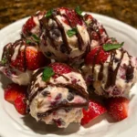 Chocolate Strawberry Frozen Yogurt Bites