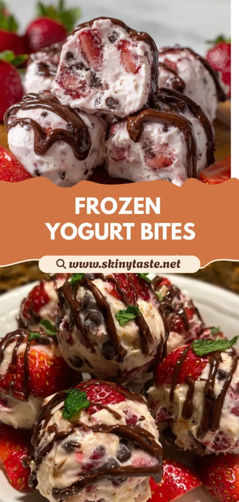 Chocolate Strawberry Frozen Yogurt Bites – Easy Summer Frozen Yogurt S 10 Chocolate Strawberry Frozen Yogurt Bites