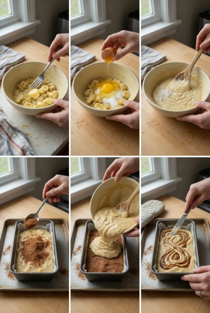 Cinnamon Roll Banana Bread Easy Quick Recipe for Moist Breakfast 8 Cinnamon Roll Banana Bread