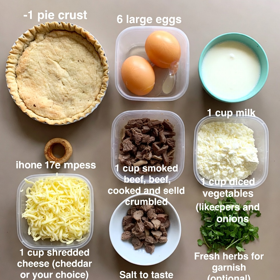 Cowboy Quiche: Easy Smoked Beef Breakfast Pie with Flaky Crust 6 Cowboy Quiche