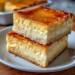 Creamy Honey Milk Custard Squares Creamy Honey Milk Custard Squares are the kind of old-fashioned homemade dessert that instantly feels comforting from the very first bite. Soft, creamy, lightly sweet, and beautifully golden on top, these custard squares sit somewhere between a baked custard, milk cake, and delicate dessert bar. The texture is smooth and creamy in the center with just enough structure to slice into soft squares that practically melt as you eat them. This recipe proves that simple ingredients can create something truly special. Milk keeps the custard rich yet light, honey adds gentle warmth and depth, and the baked top turns lightly golden with a soft caramelized finish that makes every slice look bakery-worthy. What makes these custard squares especially appealing is how calming and nostalgic they feel. They are not overly sweet or heavy. Instead, they deliver that soft homemade flavor people often crave when they want a dessert that feels cozy, familiar, and relaxing. These creamy custard squares work beautifully for dessert, brunch, afternoon coffee, tea time, or chilled late-night treats. They are easy to make, budget friendly, and incredibly elegant despite requiring only a handful of pantry staples. If you love soft milk desserts, baked custards, honey cakes, or creamy old-fashioned sweets, this recipe deserves a permanent spot in your kitchen. Why You’ll Love These Creamy Honey Milk Custard Squares There are many reasons this recipe has such timeless appeal. Every bite feels soft, creamy, comforting, and beautifully simple. Smooth Creamy Texture The center stays silky and custard-like while the edges develop just enough structure for slicing. Light Honey Sweetness Honey gives the dessert warmth and gentle sweetness without overpowering the milk flavor. Beautiful Golden Top As the custard bakes, the top develops a glossy golden finish that looks naturally elegant. Simple Pantry Ingredients You only need a few inexpensive everyday ingredients to create this dessert. Perfect Make-Ahead Treat These squares chill beautifully and taste even better after resting. Wonderful Warm or Cold Serve them slightly warm for soft creamy comfort or chilled for a firmer custard texture. Before starting, having the right kitchen tools ready helps make the process smooth and relaxing. Equipment Needed One of the best parts about this recipe is how uncomplicated it feels. You do not need fancy equipment or complicated techniques to achieve beautiful results. Mixing Bowls You will need one large bowl for combining the ingredients smoothly. Whisk A whisk helps create a silky custard batter without lumps. Measuring Cups and Spoons Accurate measurements help maintain the delicate custard texture. Fine Sifter Helpful for sifting the flour evenly into the mixture. Baking Dish An 8x8-inch square baking dish works perfectly for soft thick custard squares. Cooling Rack Allows the dessert to cool evenly before slicing. Sharp Knife A clean sharp knife creates smooth beautiful custard squares. Once the equipment is ready, it is time to gather the simple ingredients that create this soft creamy dessert. Ingredients for Creamy Honey Milk Custard Squares Main Ingredients 3 eggs 1/2 cup sugar 2 tablespoons honey 2 1/2 cups milk 1 cup flour Pinch of salt Optional Flavor Additions These additions can create subtle flavor variations while keeping the creamy texture intact. Vanilla extract Cinnamon Nutmeg Lemon zest Orange zest Powdered sugar topping Extra honey drizzle Each ingredient plays an important role in building the smooth creamy texture and delicate flavor. Eggs Eggs help the custard set softly while keeping the texture rich and silky. Milk Milk creates the creamy center and gives the dessert its delicate softness. Honey Honey brings warmth and depth that makes the sweetness feel gentle and comforting. Flour Flour adds enough structure for slicing while still allowing the center to stay creamy. Sugar Sugar balances the milk and honey while enhancing the custard flavor. Now that the ingredients are ready, it is time to prepare the custard squares. How to Make Creamy Honey Milk Custard Squares This recipe comes together with simple mixing and gentle baking. The process feels calm and approachable, which fits the comforting nature of the dessert itself. Step 1: Prepare the Oven and Pan Preheat the oven to 350 degrees Fahrenheit. Lightly grease or line an 8x8-inch baking dish with parchment paper. Preparing the pan first helps everything move smoothly once the batter is mixed. Step 2: Whisk the Eggs and Sugar In a large bowl, whisk together the eggs and sugar until smooth and slightly pale. The mixture should look creamy and lightly frothy. Step 3: Add the Honey Pour in the honey and whisk again until fully combined. The honey blends into the eggs and sugar, creating a smooth glossy mixture. Step 4: Add the Milk Slowly pour in the milk while whisking continuously. This keeps the custard smooth and prevents uneven texture. Step 5: Add Flour and Salt Sift the flour into the bowl and add a pinch of salt. Whisk gently until the batter becomes smooth with no visible lumps. The mixture will seem thin, which is completely normal for this style of custard dessert. Step 6: Pour into the Baking Dish Transfer the mixture into the prepared baking dish. Tap the dish lightly against the counter to release any air bubbles. Step 7: Bake Slowly Until Set Bake for approximately 45 to 55 minutes. The top should become golden while the center remains softly set. The dessert may still jiggle slightly in the middle when removed from the oven. Step 8: Cool Before Slicing Allow the custard squares to cool fully before slicing. As they cool, the texture settles into that beautiful creamy consistency. For cleaner slices, refrigerate for 1 to 2 hours before cutting. The final texture should feel smooth, creamy, tender, and lightly rich without becoming heavy. The Texture That Makes These Custard Squares Special What makes this recipe so appealing is its delicate balance between custard and cake. Unlike dense cheesecake bars or thick pudding desserts, these squares stay soft and airy while still holding their shape. The milk keeps everything light, while the eggs gently set the custard into a creamy sliceable texture. The top develops a slightly firmer golden layer that contrasts beautifully with the creamy middle underneath. Every bite feels soft, cool, silky, and comforting. That contrast is exactly why desserts like this continue to feel timeless. Pro Tips for the Best Honey Milk Custard Squares Small techniques can make a big difference in achieving the perfect creamy texture. Whisk Gently Over-whisking can create too many air bubbles and affect the smoothness. Sift the Flour Sifting prevents lumps and keeps the custard silky. Use Room Temperature Ingredients Room temperature eggs and milk blend more evenly. Do Not Overbake The center should still have a slight jiggle when removed from the oven. Chill Before Slicing Cold custard squares cut more cleanly and develop better texture. Use Whole Milk Whole milk creates the richest and creamiest result. These little details help transform a simple recipe into something truly beautiful and bakery quality. Serving Suggestions These custard squares can be served in many delicious ways depending on the occasion. Warm with Coffee Serve slightly warm with coffee for a soft comforting breakfast-style treat. Chilled Dessert Squares Refrigerated squares develop a firmer custard texture that feels refreshing and elegant. Dust with Powdered Sugar A light powdered sugar topping creates bakery-style presentation. Drizzle with Honey Extra honey enhances the warm sweetness beautifully. Add Fresh Fruit Serve with strawberries, raspberries, peaches, or blueberries for contrast and color. Pair with Tea The delicate flavor works perfectly with black tea, chamomile, or chai. Holiday Dessert Table These squares fit beautifully into spring brunches, Easter gatherings, or holiday dessert trays. The simplicity of the flavor allows the dessert to work for almost any occasion. Variations to Try One of the best things about this recipe is how flexible it can be while still keeping its creamy comforting personality. Vanilla Honey Custard Squares Adding vanilla extract creates a warmer bakery-style flavor that feels extra cozy and classic. The vanilla softens the honey notes beautifully and gives the custard a richer aroma while baking. Cinnamon Milk Custard Squares A little cinnamon transforms the flavor into something more comforting and autumn-inspired. The spice blends naturally with the milk and honey while keeping the dessert delicate. Lemon Honey Custard Squares Fresh lemon zest brightens the custard and creates a refreshing contrast to the creamy texture. This variation feels especially beautiful during spring and summer. Coconut Milk Custard Squares Replacing part of the milk with coconut milk creates a tropical creamy version with extra richness. The honey pairs surprisingly well with the coconut flavor. Almond Honey Custard A tiny splash of almond extract creates a more elegant bakery-style flavor profile. This variation tastes especially wonderful chilled. Berry Custard Squares Fresh berries baked gently into the custard create juicy pockets of flavor throughout the soft center. Blueberries and raspberries work particularly well. Caramelized Honey Top Drizzling additional honey on top during the final minutes of baking creates a lightly caramelized finish. Each variation keeps the heart of the recipe intact while offering new flavors and textures. Why Simple Custard Desserts Never Go Out of Style Recipes like this continue to stay popular because they deliver comfort in the simplest possible way. They do not rely on heavy frosting, complicated layers, or trendy decorations. Instead, they focus on texture, warmth, and balance. Custard desserts especially have a timeless quality because they feel calming and familiar. The soft texture, warm milk flavor, and gentle sweetness remind people of homemade desserts from childhood kitchens and family gatherings. This recipe captures that feeling perfectly. The creamy center, golden top, and delicate honey flavor create something that feels peaceful and comforting without trying too hard. That simplicity is exactly why homemade custard recipes continue to perform beautifully online and become favorites in real kitchens too. Best Occasions for Creamy Honey Milk Custard Squares This dessert works wonderfully for many situations because it feels both casual and elegant. Weekend Baking The recipe feels relaxing and rewarding without requiring advanced baking skills. Family Dessert Its soft texture and gentle sweetness appeal to both children and adults. Brunch Tables Custard squares fit beautifully into breakfast and brunch spreads. Afternoon Coffee Breaks A chilled square with coffee or tea feels calm and comforting. Potluck Desserts The bars slice cleanly and travel easily. Spring Gatherings The creamy light texture feels especially lovely during warmer months. Holiday Baking Simple homemade desserts like this always bring warmth to holiday tables. The versatility of the recipe makes it useful throughout the year. Storage and Reheating These custard squares store very well and maintain their creamy texture beautifully. Refrigerator Store covered in the refrigerator for up to 5 days. Freezing Freezing is possible, though the texture may become slightly softer after thawing. Serving Chilled Many people actually prefer these squares cold because the custard becomes firmer and silkier. Reheating Warm briefly in the microwave for a softer more pudding-like texture. The flavor becomes even more comforting after resting overnight. Frequently Asked Questions Why is my custard still jiggly? A slight jiggle in the center is normal. The custard continues setting while cooling. Can I use low-fat milk? Yes, but whole milk creates the creamiest texture. Can I add vanilla? Absolutely. Vanilla works beautifully with honey and milk flavors. How do I know when it is done baking? The top should be golden and the center softly set but not liquid. Can I make this ahead? Yes. It actually tastes even better after chilling for several hours. Why did my custard crack? Overbaking can cause cracks. Remove it once the center is softly set. Can I use different sweeteners? Honey works best for the signature flavor, but maple syrup can also work. Should I refrigerate leftovers? Yes. Custard desserts should always be stored chilled after cooling. Final Thoughts Creamy Honey Milk Custard Squares are proof that the simplest desserts are often the most comforting. With only a few humble ingredients, this recipe creates something soft, creamy, elegant, and deeply satisfying. The silky center, golden top, and delicate honey sweetness come together in a way that feels nostalgic yet timeless. Every slice tastes homemade in the best possible way. Whether served chilled for dessert, slightly warm with coffee, or shared during family gatherings, these custard squares bring a sense of calm comfort that never really goes out of style.