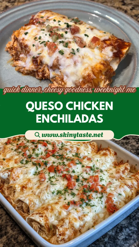Creamy Queso Chicken Enchiladas