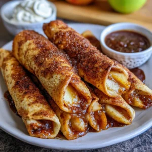 Crispy Air Fryer Apple Pie Taquitos