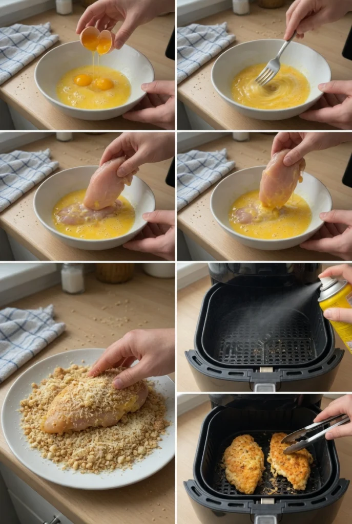 Crispy Air Fryer Parmesan Chicken