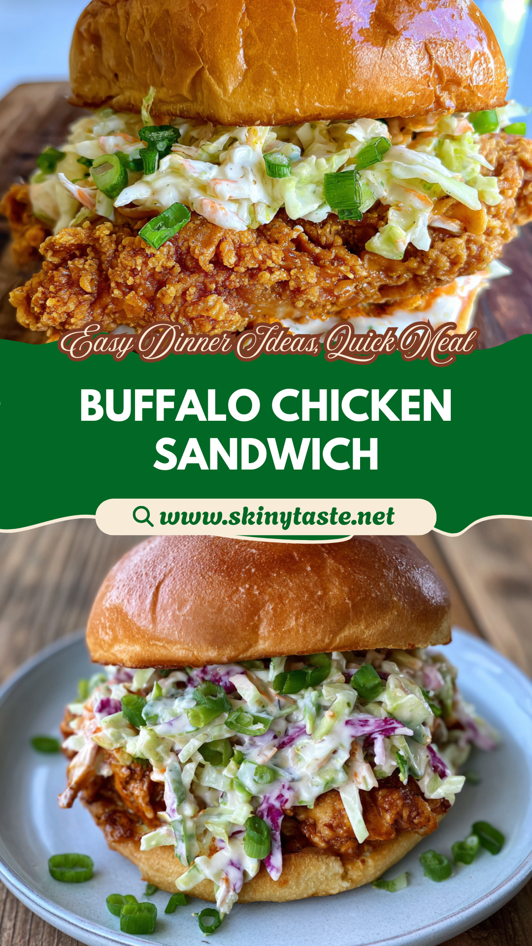 Crispy Buffalo Chicken Sandwich with Ranch Slaw