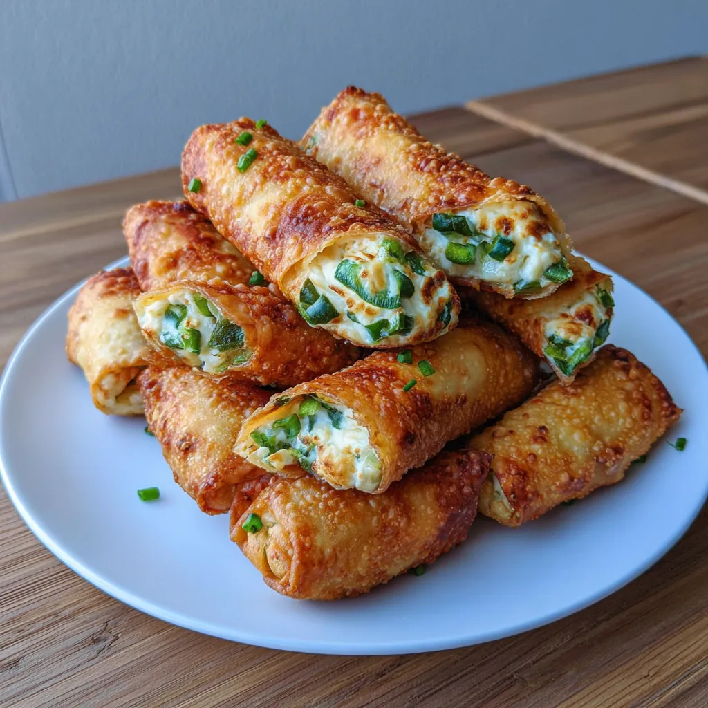 Crispy Jalapeno Popper Egg Rolls