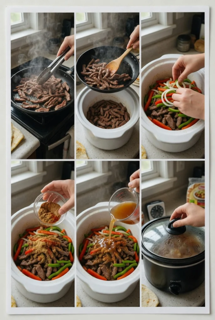 Crockpot Beef Fajitas