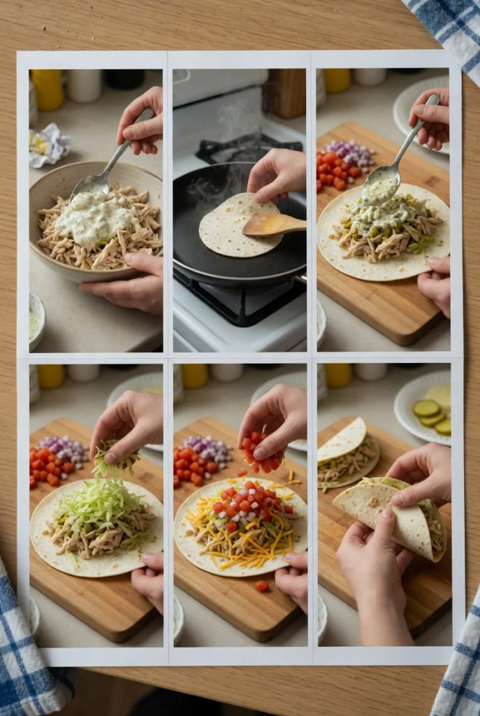 Dill Pickle Ranch Smash Chicken Tacos