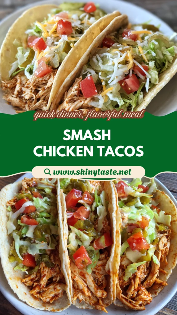 Dill Pickle Ranch Smash Chicken Tacos